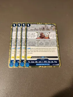 4x Follow me and I will Guide you OP10-059 R One Piece Royal Blood Playset NM - Image 1