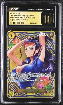 Japanese One Piece Nico Robin Heroines Edition EB03-055 SP CGC 10 Pristine - Image 1