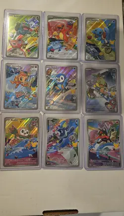 Pokemon First Partner Illustration 30th Collection Complete Promo Set 9 Cards - Image 1