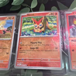 Pokemon Cute Fire-Type 9 Card Lot holo/reverse holo - Bulk/binder page filler - Image 4