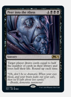 Peer into the Abyss NM, English MTG Core Set 2021 - Image 1