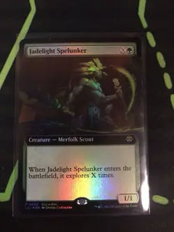 MTG Magic The Gathering Jadelight Spelunker Foil Borderless Promo Commander - Image 1