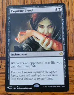 Exquisite Blood x1 MTG Jumpstart The List/Mystery Magic Light Play LP English - Image 1