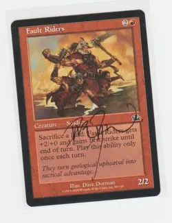 Magic the Gathering ~ Fault Riders ~ M/NM ~ Prophecy ~ Signed by Artist - Image 1
