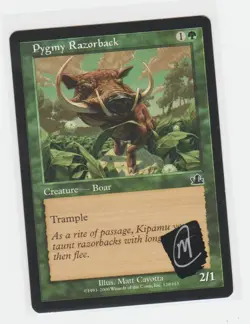 Magic the Gathering ~ Pygmy Razorback ~ M/NM ~ Prophecy ~ Signed by Artist - Image 1