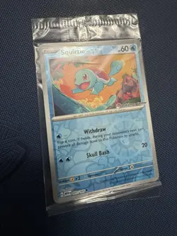Pokemon Center Stamped Reverse Holo Squirtle Promo 007/165 Pokemon 151 Sealed - Image 3