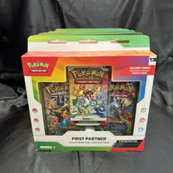 Pokemon TCG First Partner Illustration Collection Series 1 Box New Sealed X10 - Image 1