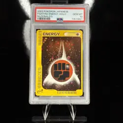 PSA 10 Fighting Energy McDonald's Holo 2002 Japanese Pokemon (Swirl) - Image 1