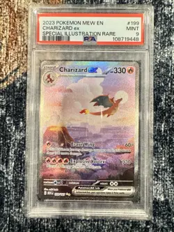 2023 Pokemon MEW EN 151 Charizard EX Special Illustration Rare #199 PSA 9 MINT - Image 1