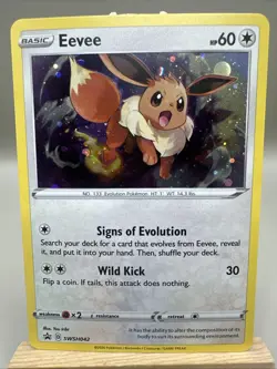 Pokemon TCG: Eevee SWSH042 - Ultra Rare Holo Black Star Promo - Image 1