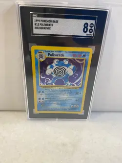 1999 Pokemon Base Set Unlimited Poliwrath Holo 13/102 PSA 8 Near Mint - Mint - Image 1