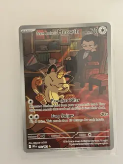 Team Rocket's Meowth - 203/182 - Illustration Rare NM, English Pokemon Destined - Image 1