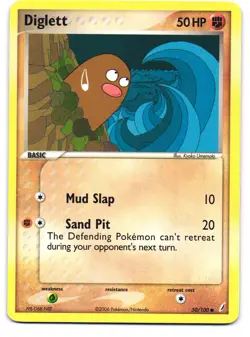 Diglett 50/100 Common Crystal Guardians Pokemon NM - Image 1
