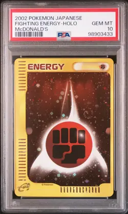 Fighting Energy McDonald's Pokemon-E Minimum Pack Holo (Japanese) PSA 10 *SWIRL* - Image 1