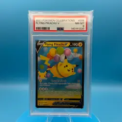 PSA 8 Flying Pikachu V 006/025 Celebrations Pokemon Holo Rare V Graded - Image 1