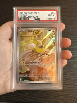 Yamper 099/094 IR 2025 Pokemon Phantasmal Flames PSA 10 Gem Mint - Image 3