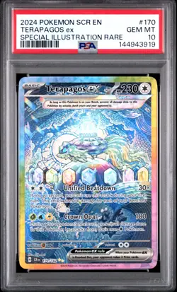 Terapagos EX 170/142 Special Illustration Rare Pokemon PSA 10 *919 - Image 1