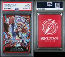 Monkey D. Luffy Leader ST21-001 Starter Deck Gear 5 2025 Foil LOW POP!!! PSA 10 - Image 5