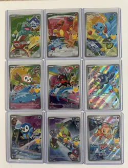 Pokemon 2026 First Partner Illustration Collection Series 1 Promos Set 9 Cards - Image 1
