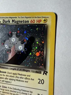 Pokemon Dark Magneton TCG Holo Rare Card 11/82 Unlimited - Image 2
