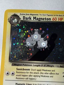 Pokemon Dark Magneton TCG Holo Rare Card 11/82 Unlimited - Image 3