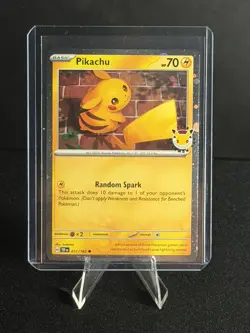 2026 Pokemon Pikachu Stamped Pokemon Day 30th Anniversary Promo Card 051/162 - Image 1
