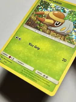 Grubbin 2/12 (MP) Confetti Holo McDonald’s Promo 2019 Pokemon Card TCG - Image 4