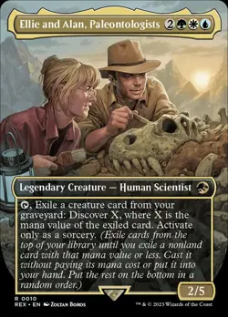 1 x Ellie and Alan, Paleontologists - Borderless - Universes Beyond: Jurassic Wo - Image 1