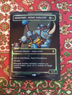 Rocksteady, Mutant Marauder (Borderless) (Surge Foil) MTG TMNT - Image 1