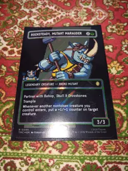 Rocksteady, Mutant Marauder (Borderless) (Surge Foil) MTG TMNT - Image 2