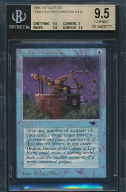 Antiquities Drafna's Restoration BGS 9.5 Graded Magic MTG (6777) - Image 1