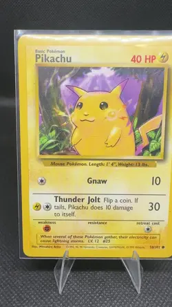 🎴 Pikachu 58/102 Unlimited Base Set 1999 Pokemon card [LP]🎴 - Image 2