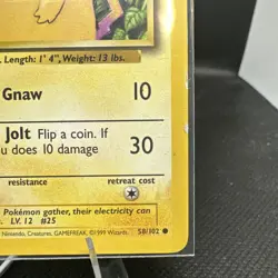 🎴 Pikachu 58/102 Unlimited Base Set 1999 Pokemon card [LP]🎴 - Image 5
