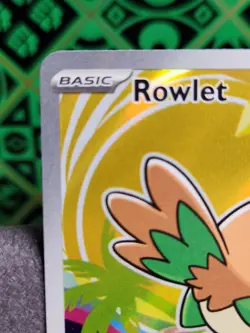 Pokemon First Partner Illustration Collection Rowlet Black Star Full Art #043 - Image 2