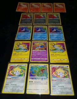 16 Total- Pokemon Vivid Voltage/Shining Fates Amazing Rare Rayquaza 138/Jirachi - Image 1
