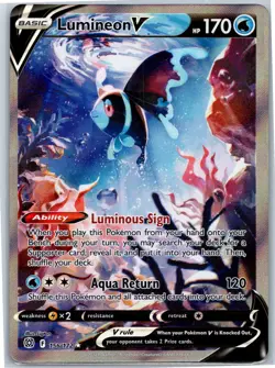 Pokemon 2022 Lumineon V (Alt Full Art) Holo Brilliant Stars SWSH09 156/172 NM - Image 1