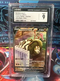 Pokemon Sandaconda V Fusion Strike Full Alt Art #252 CGC 9 Mint - Image 1