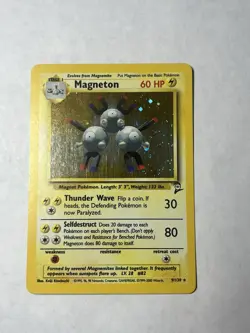 Magneton - 9/130 - Holo Rare - Unlimited Edition Pokemon Base Set 2 - Image 1