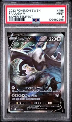 Pokemon Silver Tempest Lugia V 186/195 PSA 9 2022 - Image 1