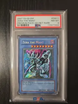 ZERA THE MANT - 2007 YUGIOH PREMIUM PACK SECRET RARE PSA 8 - Image 1