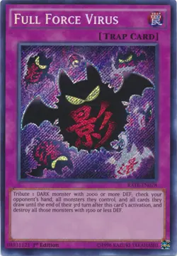 Yugioh! LP Full Force Virus - RATE-EN078 - Secret Rare - 1st Edition Lightly Pla - Image 1