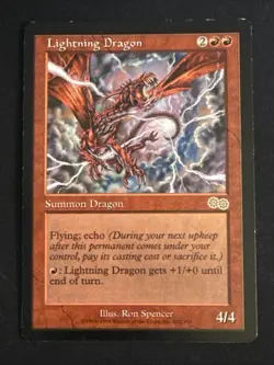 1x Lightning Dragon (202) Urza’s Saga MP MTG Magic the Gathering x1 MKE - Image 1
