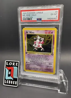 1999 POKEMON JUNGLE 1ST EDITION #6 MR. MIME-HOLO PSA 6 - Image 1