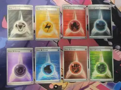 Pokemon Black Bolt & White Flare Holo Energy Set of 8 Complete - Image 1