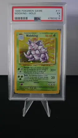 PSA 5 1999 Base Set Nidoking 11/102 Holo Foil Pokemon - Image 1