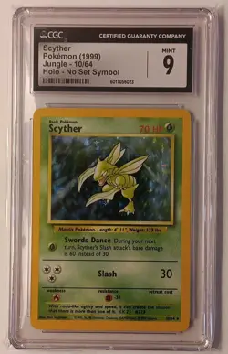 Scyther 10/64 Jungle No Set Symbol Error Holo Rare Vintage Pokemon TCG Mint 9💎 - Image 1