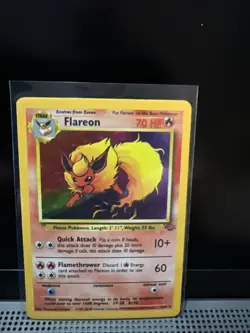 Pokemon TCG Flareon Jungle 3/64 Holo Unlimited Holo Rare - Image 1