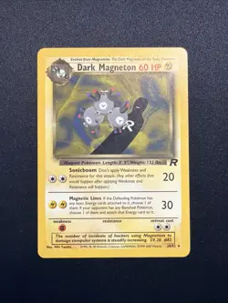 Pokemon Dark Magneton Team Rocket 28/82 Rare 60 HP English Unlimited - Image 1