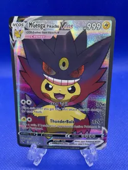 M Gengar Pikachu VCOS 026/055 Pokemon TCG Fan Art Cosplay Textured Near Mint - Image 1