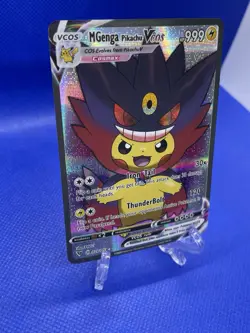 M Gengar Pikachu VCOS 026/055 Pokemon TCG Fan Art Cosplay Textured Near Mint - Image 2
